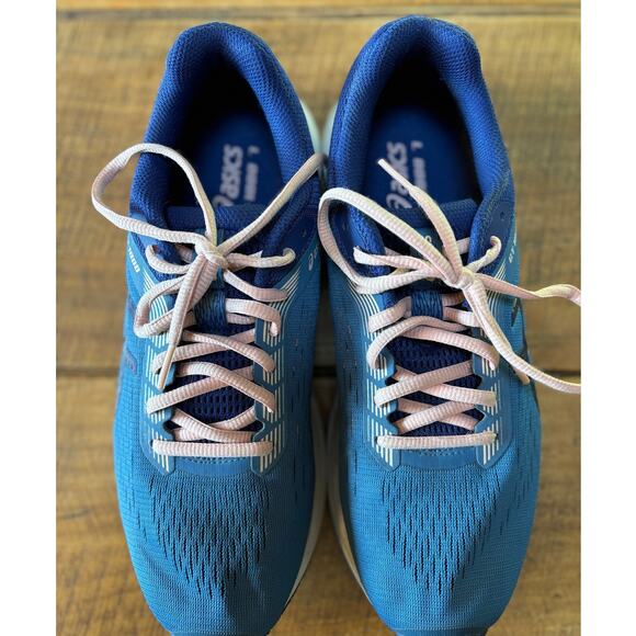 Womens ASICS GT-1000 7 Running Shoes Sneakers Pink Azure Blue Size 9 - Picture 4 of 11